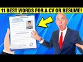 TOP 11 BEST WORDS to USE on a CV or RESUME! (CV PERSONAL STATEMENT INCLUDED!)