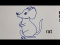 How to draw a rat 🐀🐀||rat drawing||very easy||Art video