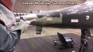 Depainting T38 US Air Force Aircraft with Plastic Media Blast from the Pros at Jetstrip, Inc.