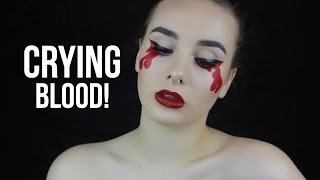 CRYING BLOOD! | Quick & Easy Halloween Tutorial