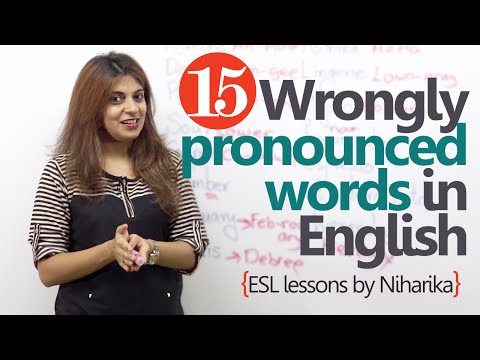 Learn English - 15 wrongly pronounced words in English (English lessons for speaking)