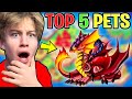 The TOP 5 *BEST* PETS IN PRODIGY!?!?! [New]