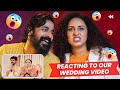 Reacting To Our Wedding Videos | Pearle Maaney | Srinish Aravind