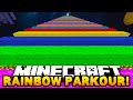 Minecraft RAINBOW SPEED PARKOUR! (Extreme Rainbow Road) - w/PrestonPlayz, PeteZahHutt & Kenny!