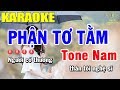 Karaoke Phận Tơ Tằm Tone Nam Nhạc Sống | Trọng Hiếu