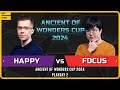 WC3 - [UD] Happy vs FoCuS [ORC] - Playday 2 - Ancient of Wonders Cup 2024