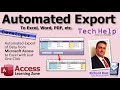Automated Export of Data from Microsoft Access to Excel with Just One Click