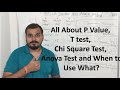 Tutorial 32- All About P Value,T test,Chi Square Test, Anova Test  and When  to Use What?