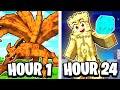 I Survived 24 Hours as the NINE TAILS in Naruto Minecraft!