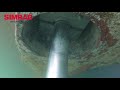 SIMRAD SY50 Underwater footage of the transducer