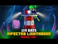 100 DAYS IN AN INFECTED LIGHTHOUSE IN THE OCEAN IN MINECRAFT!