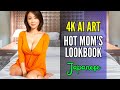 【AI ART】Hot Mom Sexy Orange Dress - Ai Lookbook Girl,ai sexy girl,bbw
