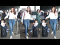 Kajal Agarwal Along with Her Son Spotted at Mumbai Airport 😍💖📸✈️
