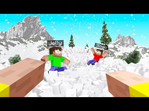 Minecraft But SNOW CHASES You Survive 