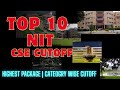 TOP 10 NITs | CUTOFF FOR CSE BRANCH IN ALL NITs | JEE 2024 |  SAFE SCORE FOR CSE | HIGHEST PACKAGE |