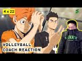 Volleyball Coach Reacts to HAIKYUU S4 E22 - Hinata's Ball Boy Training pays off with his defense
