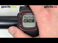 Garmin Forerunner 10 Setup Settings with GPS City