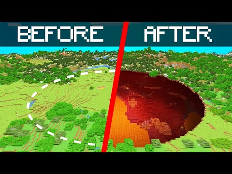 I Transformed The OVERWORLD Into The NETHER In MINECRAFT 
