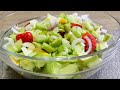 Eat this cucumber salad every day for dinner and you will lose belly fat!