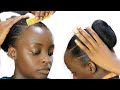 Not Less Than 10 Minutes Hair Bun For Short Natural Hair. This Method Is Different.