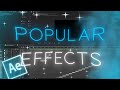 افتر افكت : افكتات مشهورة - after effects : popular effects