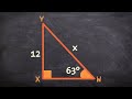 Using the sine function to find the missing length of the hypotenuse