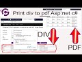 Print Div Contect To PDF in Asp.Net C# Step By Step | ProgrammingGeek