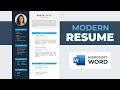 How to Create Modern Resume in MS Word | Modern Resume | How to Make CV