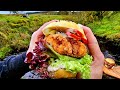 Fish Burger you've never seen before‼️  Cooking in Nature (Relaxing Sounds)