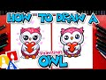 How To Draw A Valentine's Owl