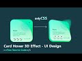 3D Parallax Card Effect On Hover : HTML and CSS Tutorial || Web Design @rayen-code