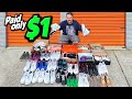 I paid ONE DOLLAR for this storage unit and found a SHOE COLLECTION!