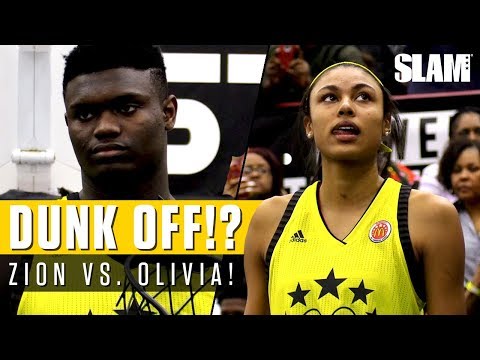 Zion Williamson Battles Olivia Nelson Ododa for Dunk Contest at McDonald s All American Game 