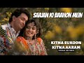 Kitna Sukun Kitna Aaram | Saajan Ki Baahon Mein | Lyrical Video | Kumar Sanu | Rishi | Raveena