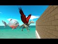 Flying Dinosaurs - Race with Aquatics | Animal Revolt Battle Simulator