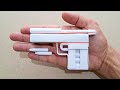 DIY - HOW TO MAKE BULLET SHOOTING MINI GUN FROM A4 PAPER - ( PAPER POCKET GUN )
