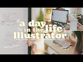 A Day in the Life of an Illustrator ✏️🍵 post-grad plans, sketching stickers, commission work