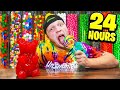 SNEAKING In OVERNIGHT CANDY SHOP 24 HOUR Challenge!
