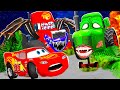 Lightning McQueen and MATER vs SPIDER MACK MONSTER ATTACK SCARY STORY Pixar cars in  BeamNG.drive