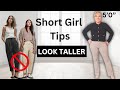 Avoid these 5 style mistakes to instantly look taller! Petite Style Tips