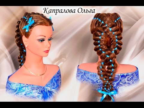 Причёски с лентой в волосах фото пошагово Причёски с лентой в волосах фото пошагово