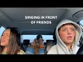 Singing in front of friends and family priceless reactions