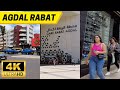 Agdal Rabat Morocco Walking Tour【4K, 60fps】GARE RABAT AGDAL - حي أكدال الرباط