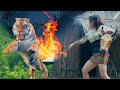 girl make fire attack tiger primitive idea amazing cooking cow head xia hlawv hmoov pias rau tsov