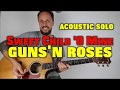 Sweet Child 'O Mine Acoustic Solo Guitar Lesson Guns 'N Roses