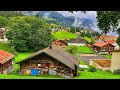 Wengen, Switzerland 4K - The most beautiful Swiss villages - Paradise on earth