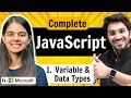 JavaScript Full Course ❤️ | Variables & Data Types | Lecture 1