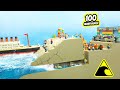 100 Minifigures Destroyed By Sinkhole, Tsunami & Titanic Sinking - Lego Dam Breach Experiment