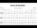 Canon de Pachelbel en Re Mayor con Notas Partitura Flautas, Violin Oboe Instrumentos en do Versión