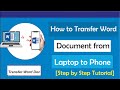 How to transfer Word Document from laptop to phone